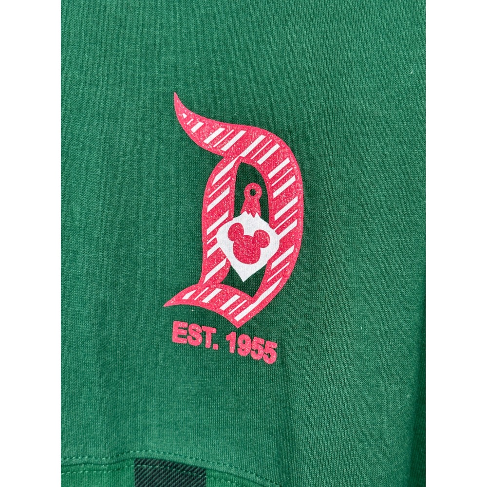 NEW Disney Spirit Jersey XS Green Buffalo Plaid Disneyland Holiday Glitter Shirt - Picture 5 of 8